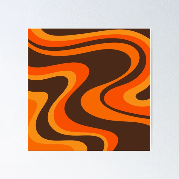 Trippy Dream Wave Machine Abstract Retro Swirl Pattern in 70s