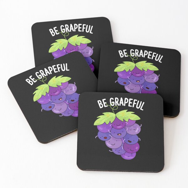 Item preview, Be Grapeful Funny Grateful Grape Puns (Dark BG) designed and sold by punnybone.