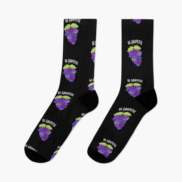 Item preview, Be Grapeful Funny Grateful Grape Puns (Dark BG) designed and sold by punnybone.