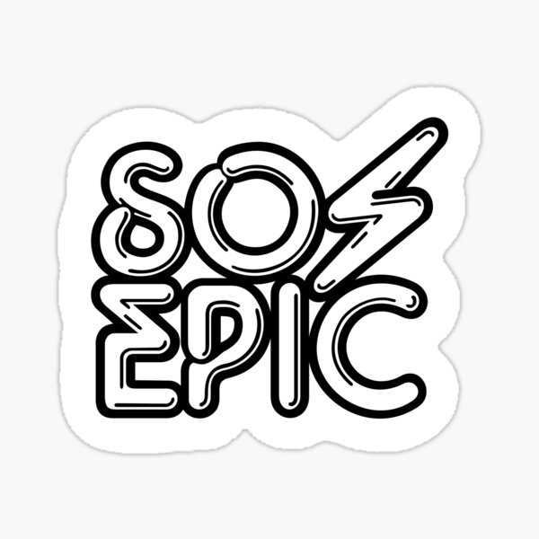 "So Epic ! Retro neon light logo" Sticker for Sale by MisterWeird