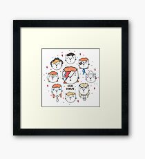 The 9 Lives of David Meowie Framed Print