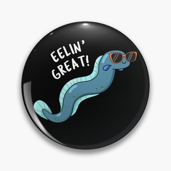 Item preview, Eelin Great Funny Eel Puns (Dark BG) designed and sold by punnybone.