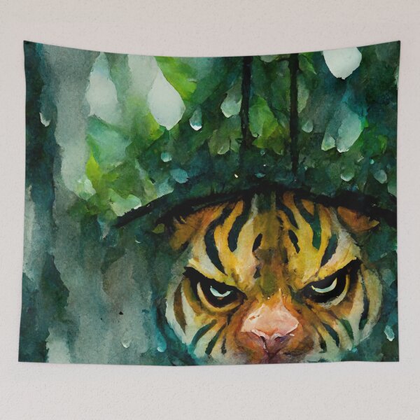 Item preview, Tiger In Rainforests Watercolor designed and sold by shokA Design.