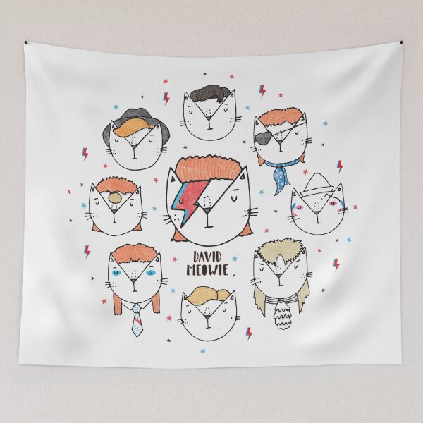 Item preview, The 9 Lives of David Meowie designed and sold by KatieRubyMiller.