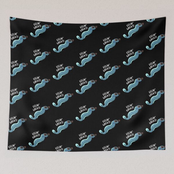 Item preview, Eelin Great Funny Eel Puns (Dark BG) designed and sold by punnybone.