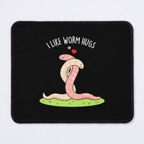 Item preview, I Like Worm Hugs Funny Worm Puns (Dark BG) designed and sold by punnybone.