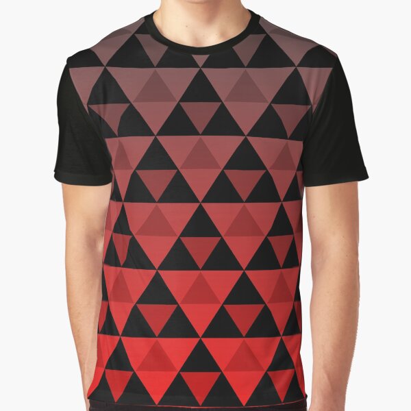 Tri-Pattern (Red Gradient) Graphic T-Shirt