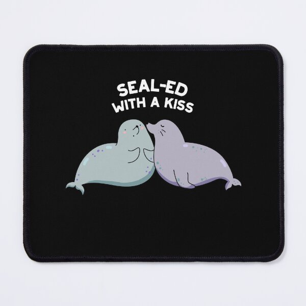 Item preview, Sealed With-a Kiss Funny Seal Puns (Dark BG) designed and sold by punnybone.
