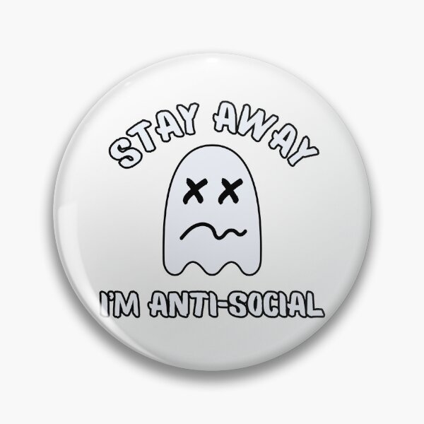 Item preview, Halloween Print - Stay Away Im Anti Social Ghost designed and sold by CreepyCurator.