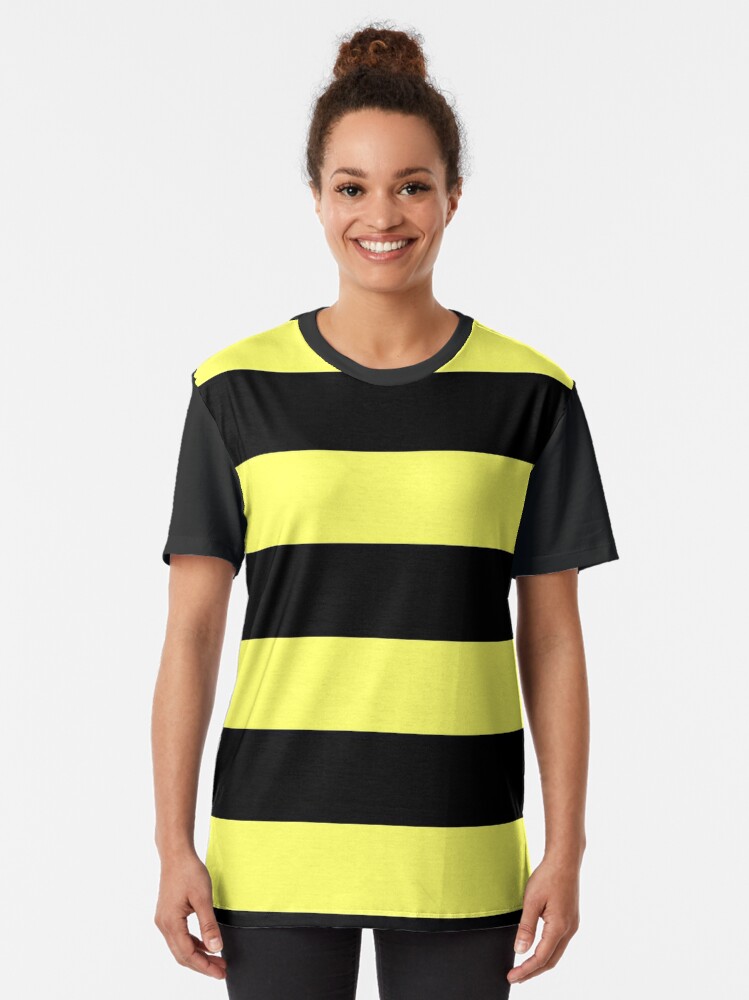 cartoon characters with yellow and black striped shirts