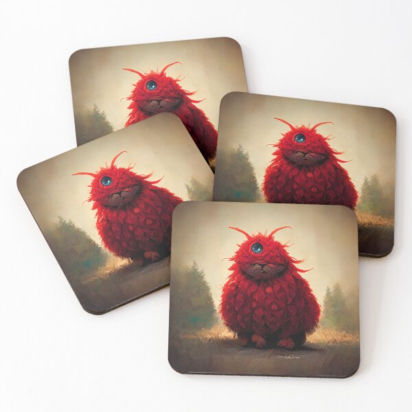Item preview, Fluffy Red Monster designed and sold by shokA Design.