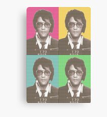 Elvis Mug Shot x 4 Canvas Print