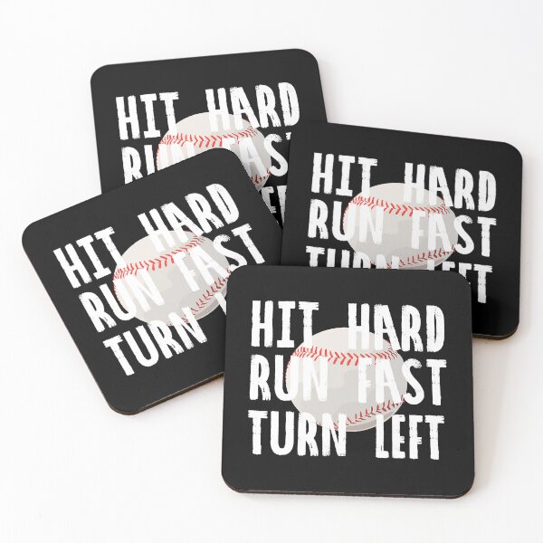 Item preview, Vintage Hit Hard Run Fast Turn Left Funny Baseball Sport designed and sold by MichelSorour.