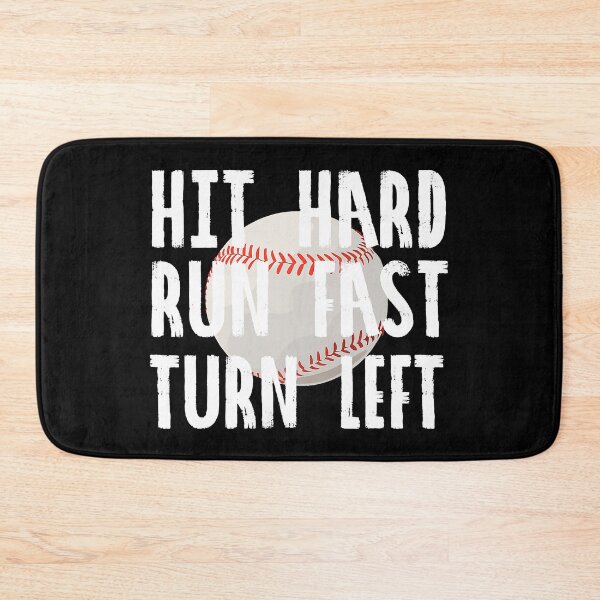 Item preview, Vintage Hit Hard Run Fast Turn Left Funny Baseball Sport designed and sold by MichelSorour.