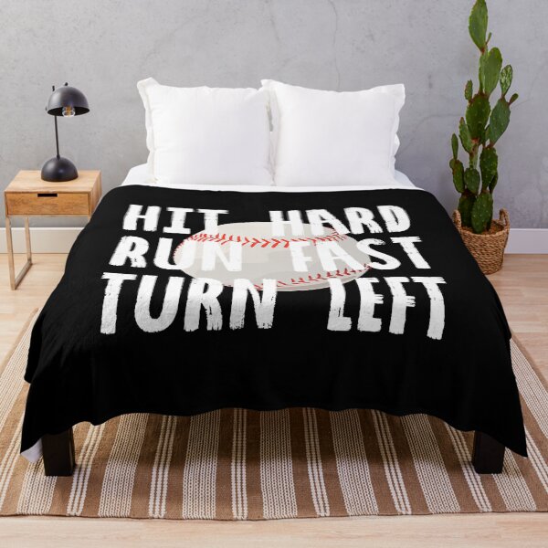 Item preview, Vintage Hit Hard Run Fast Turn Left Funny Baseball Sport designed and sold by MichelSorour.