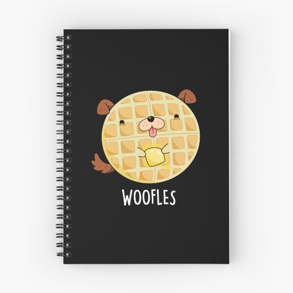 Item preview, Woofles Funny Doggy Waffle Puns (Dark BG) designed and sold by punnybone.
