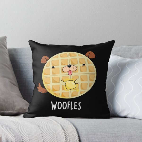 Item preview, Woofles Funny Doggy Waffle Puns (Dark BG) designed and sold by punnybone.