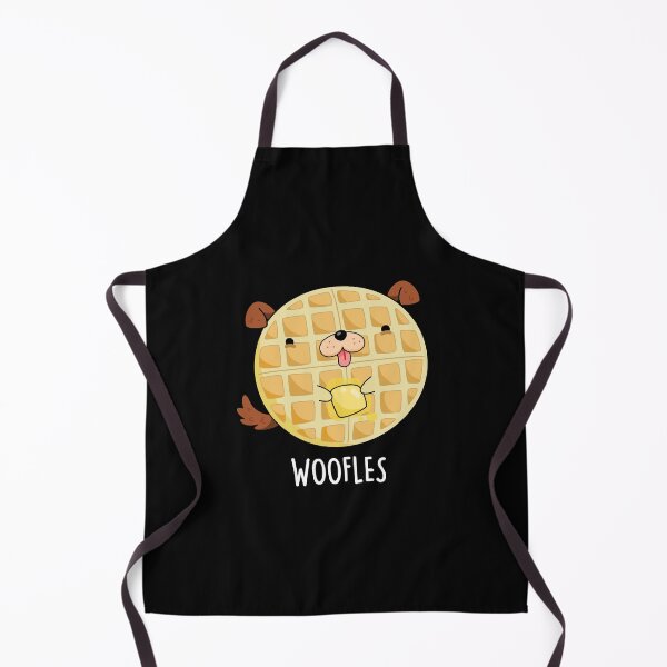 Item preview, Woofles Funny Doggy Waffle Puns (Dark BG) designed and sold by punnybone.