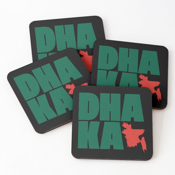 Item preview, DHAKA Bangladesh Word Large text print and Map of country (green & red) designed and sold by dezanli.