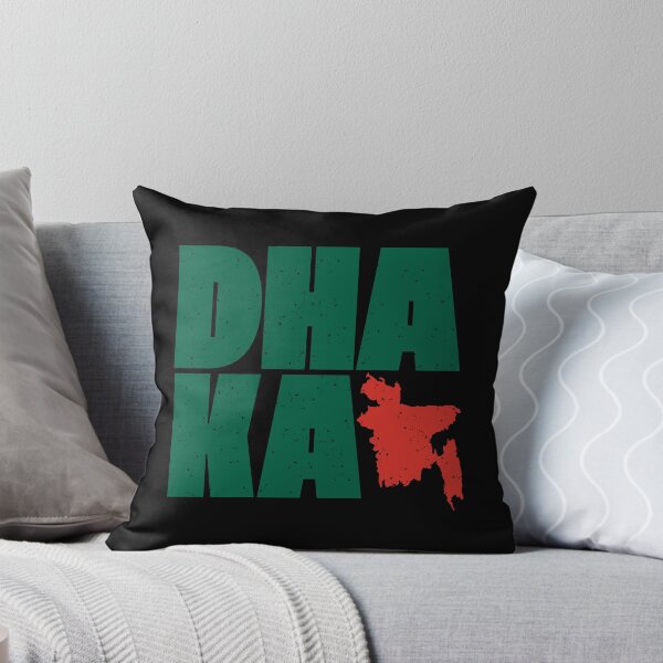Item preview, DHAKA Bangladesh Word Large text print and Map of country (green & red) designed and sold by dezanli.