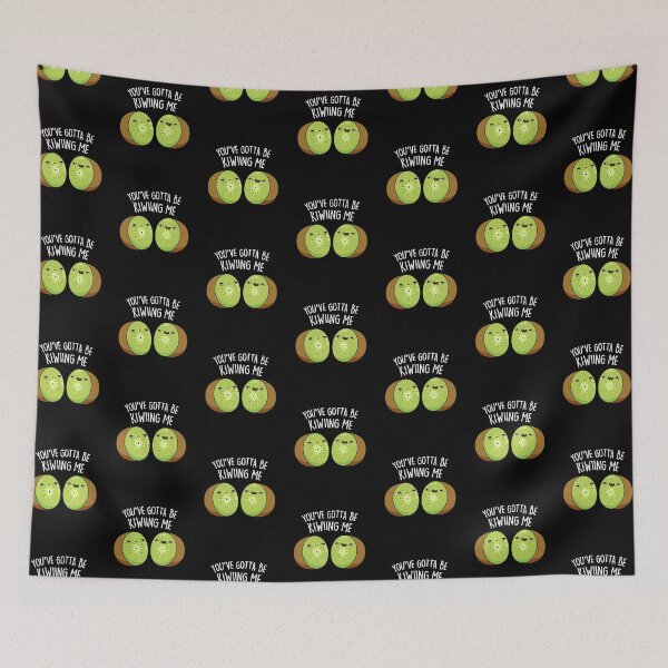 Item preview, You Gotta Be Kiwiing Me Funny Kiwi Fruit Puns (Dark BG) designed and sold by punnybone.