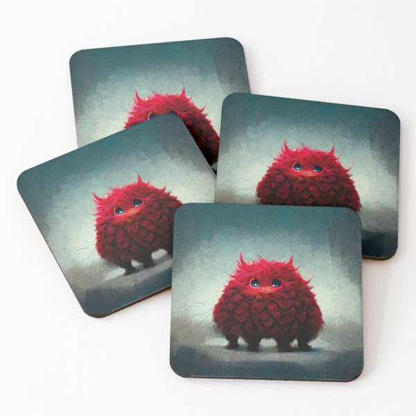Item preview, Fluffy Red Monster designed and sold by shokA Design.