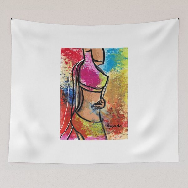Item preview, Indian Girl in Colourful Sari designed and sold by Sukhpal Grewal Ethnic Art.