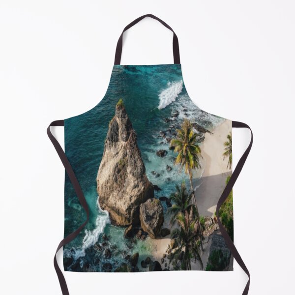 Item preview,  Cute colourful blue sea or ocean or blue water and rocks and palm trees design designed and sold by BEAUTY ⭐⭐⭐⭐⭐.