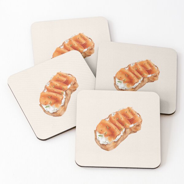 Item preview, Smoked Salmon Toast Illustration designed and sold by meldyss.