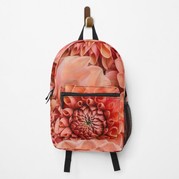 Item preview, Apricot-orange dahlia on a blurred background.  designed and sold by annaveres.