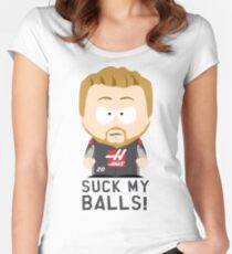 "Suck My Balls" - Kevin Magnussen Women's Fitted Scoop T-Shirt
