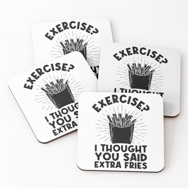Item preview, Exercise I Thought You Said Extra Fries Workout Fast Food designed and sold by Tobiasforslund.