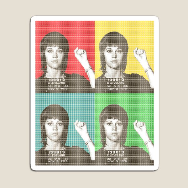 Jane Fonda Mug Shot x4 Magnet