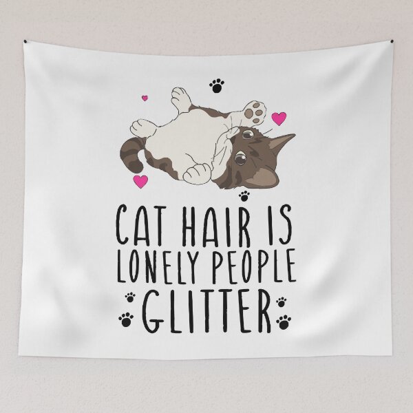 Item preview, Cat Hair Is Lonely People Glitter T-Shirt  designed and sold by RODRIGUEZLAWSON.