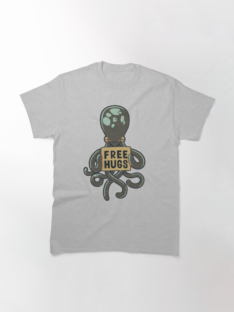Thumbnail 3 of 7, Classic T-Shirt, Free Hugs Octopus designed and sold by tobiasfonseca.