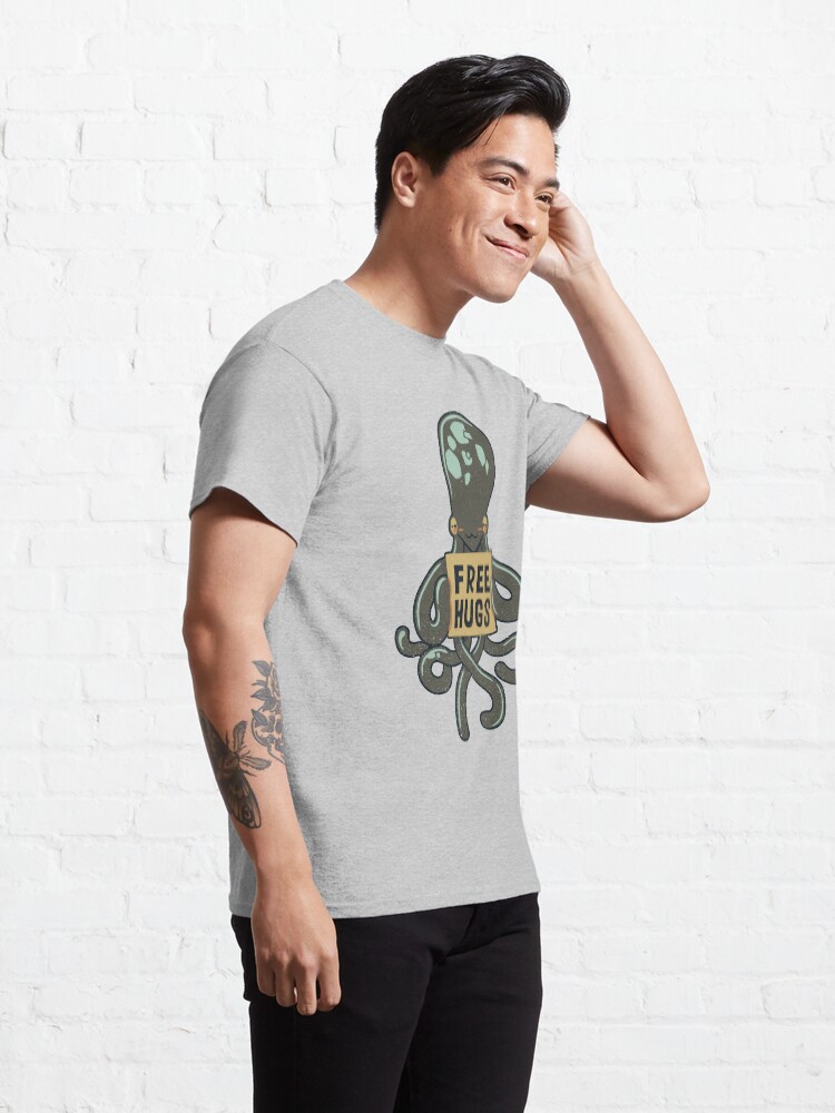 Thumbnail 5 of 7, Classic T-Shirt, Free Hugs Octopus designed and sold by tobiasfonseca.