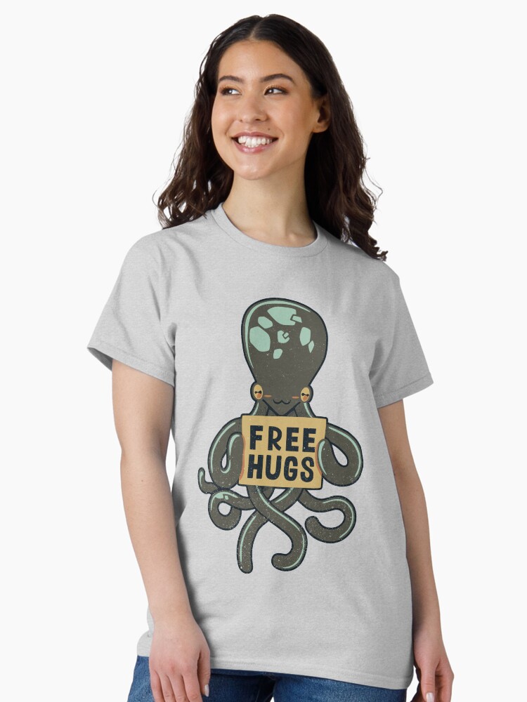 Thumbnail 2 of 7, Classic T-Shirt, Free Hugs Octopus designed and sold by tobiasfonseca.
