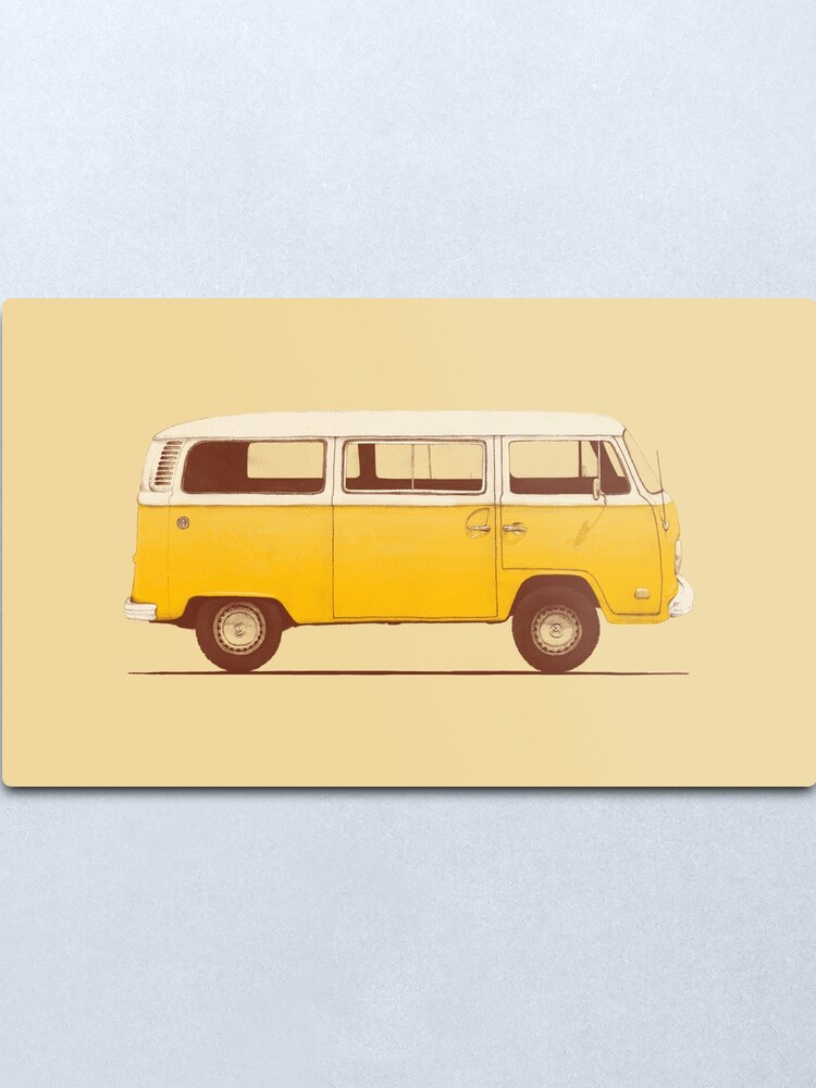 Alternate view of Yellow Van Metal Print