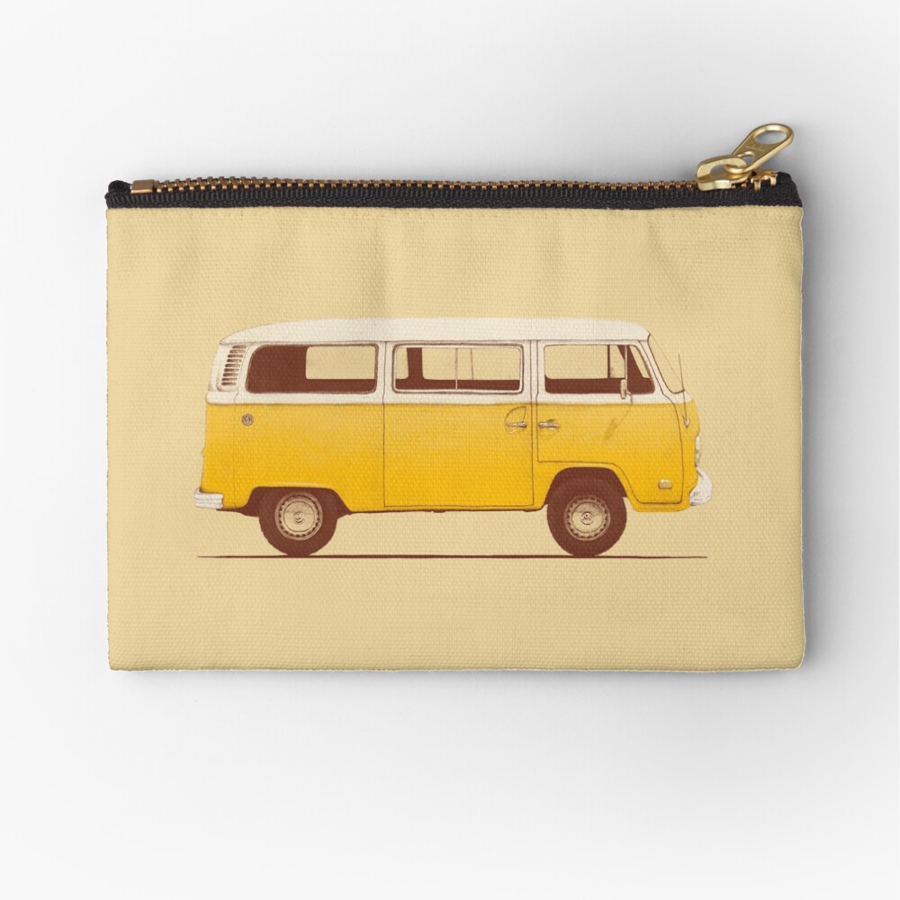 Yellow Van Zipper Pouch
