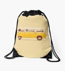 Yellow Van Drawstring Bag