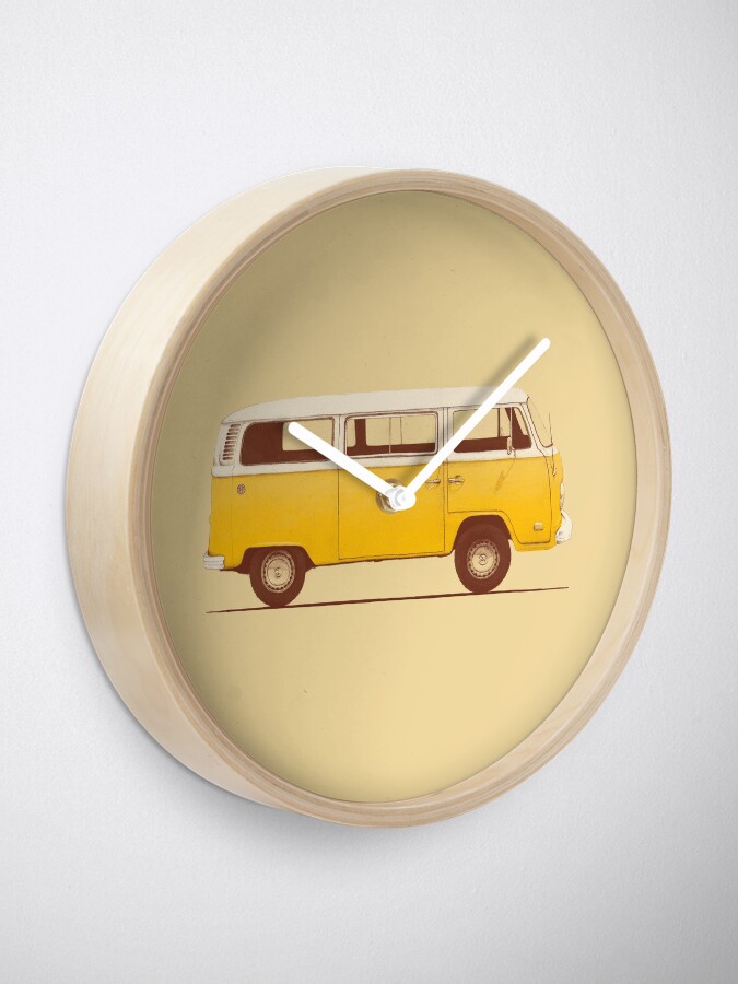 Alternate view of Yellow Van Clock
