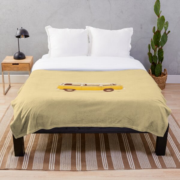 Yellow Van Throw Blanket