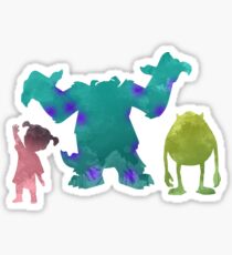 Monsters and girl Inspired Silhouette Sticker