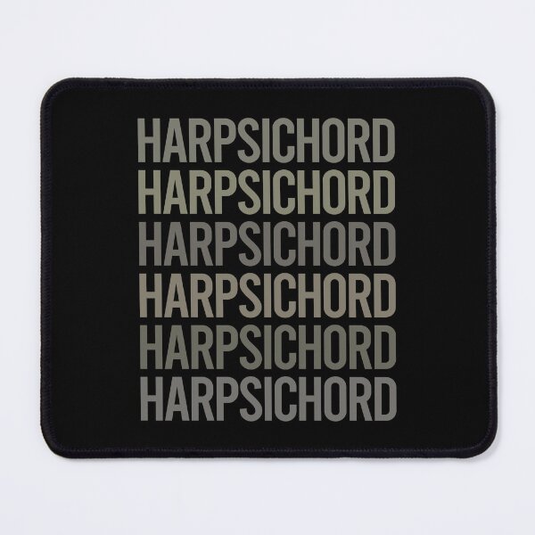 Item preview, Gray Text Art Harpsichord Harpsichordist designed and sold by TartSpiderWeb.