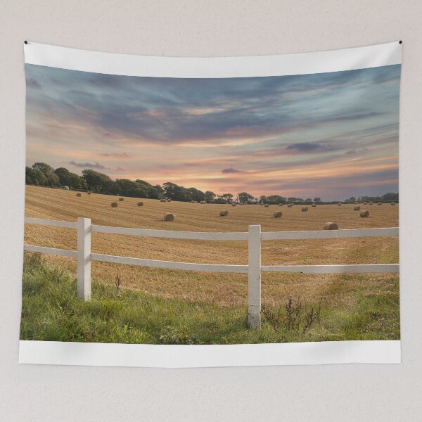 Item preview, Straw bails,  Cornwall countryside autumn designed and sold by kathleenjean.