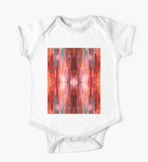 Abstract Blush Pattern One Piece - Short Sleeve