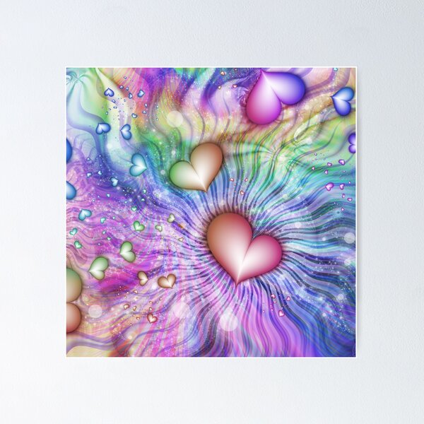 Item preview, Unicorn Heart Rainbow Fractal  designed and sold by KirstenStar.