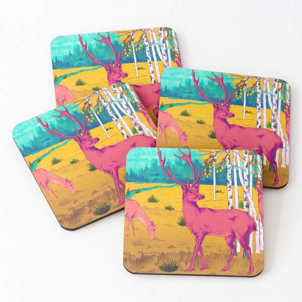 Item preview, Deer in a clearing stylized modern art designed and sold by AlexSin.