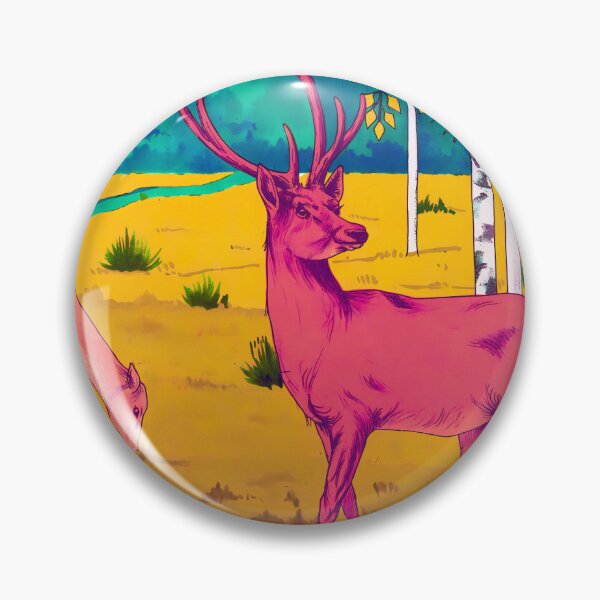 Item preview, Deer in a clearing stylized modern art designed and sold by AlexSin.