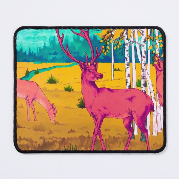 Item preview, Deer in a clearing stylized modern art designed and sold by AlexSin.